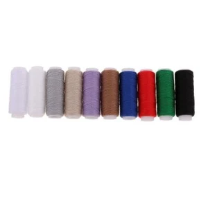 10 Spools Jeans Set of Polyester Thread Strong Thick Sewing Thread for  Leather - Picture 1 of 19