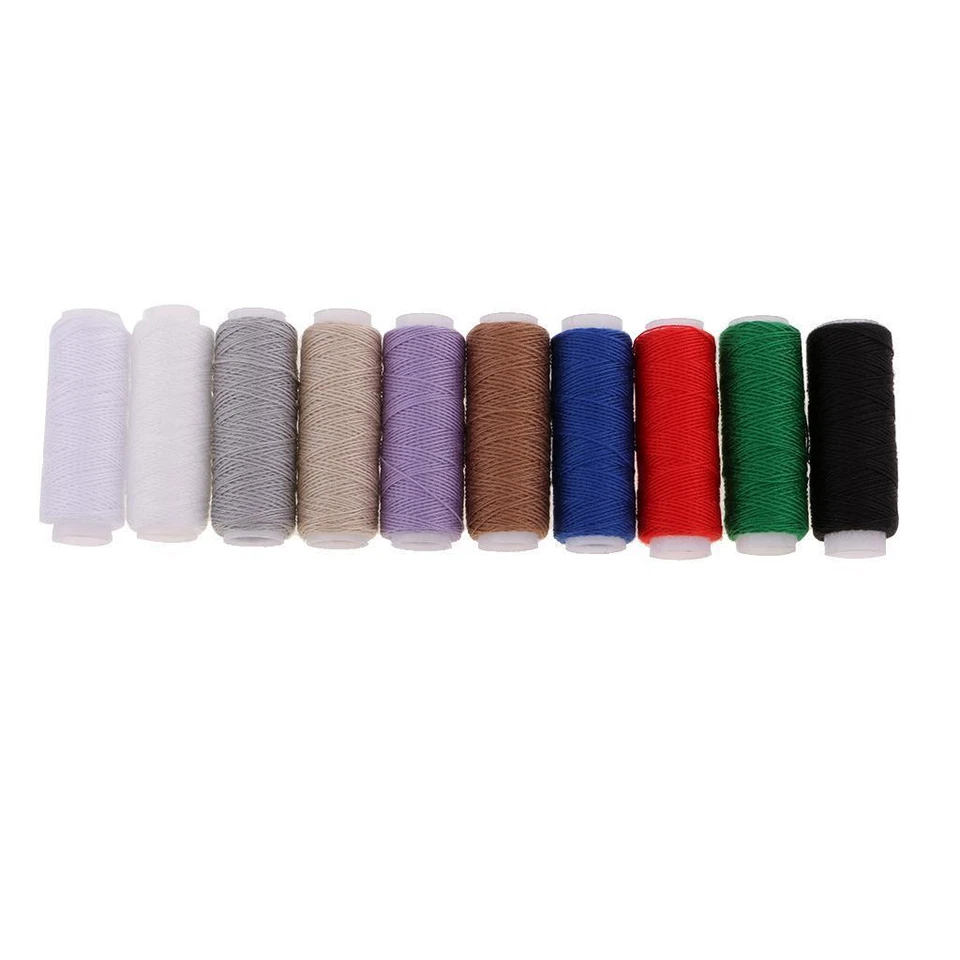 10 Spools Jeans Set of Polyester Thread Strong Thick Sewing Thread for  Leather - Image 1 of 1