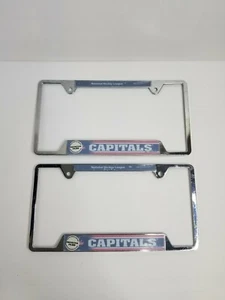Marcos de matrícula de metal cromado Washington Capitals NHL (juego de 2) - Imagen 1 de 7