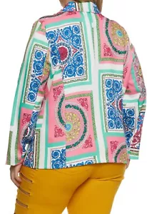 Blazer taglie forti stampa barocca 3XL - Foto 1 di 8