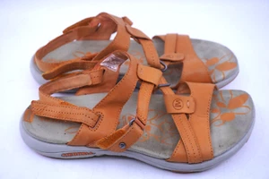 Sandalia Merrell con tiras para mujer talla 7 cuero naranja cómoda playa melón - Imagen 1 de 7