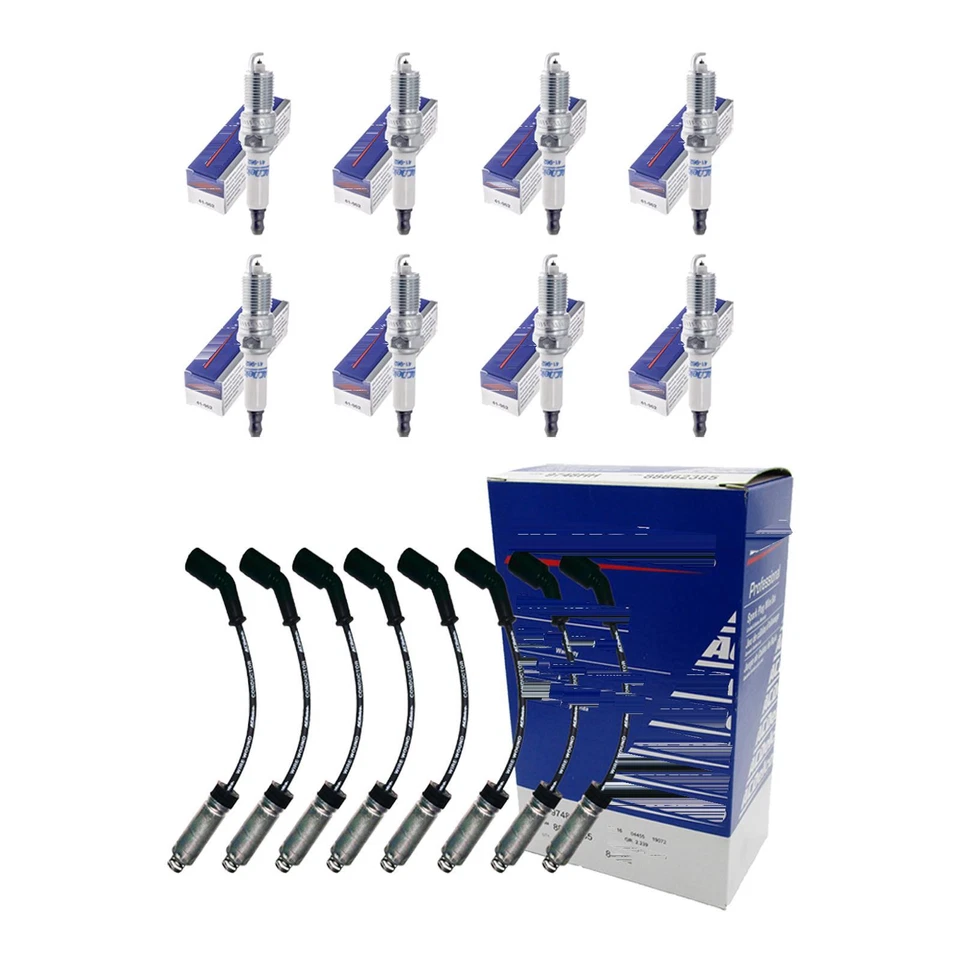 8 ACD Spark Plug Wires + 8 ACD Double Platinum Spark Plugs + 8 Heat Shield - Image 1 of 4