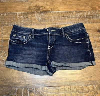 Aeropostale Women’s Dark Blue Jean Shorts Size 9/10 EUC - Image 1 of 4