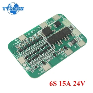 6S 24V 15A BMS Protection Board for 6×18650 Li-ion Battery Packs PCB Module - Imagen 1 de 6