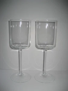 Lote de 2 copas de vino vintage - 2 copas de tallo cuadrado - Imagen 1 de 1