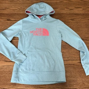 The North Face Hoodie Women’s Small  Blue And Pink Half Dome Pullover Outdoor - Picture 1 of 6