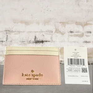 Kate Spade NWT Madison Small Slim Card Holder in Rose Smoke - Picture 1 of 5