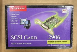 Adaptec AVA-2906 32 Bit PCI SCSI Controller Card PC Mac 1772900 Sealed - Zdjęcie 1 z 6