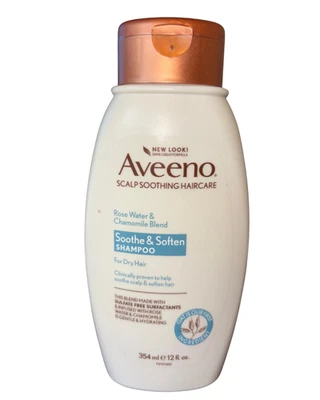 Champú de manzanilla con agua de rosas Aveeno para cuero cabelludo sensible 12 fl oz sin sulfato Foto 1 de 4