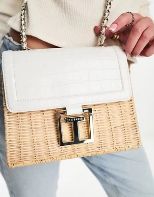 Nuevo con etiquetas Bolso Ted Baker Jaylisi Basketweave Hermoso Verano Playa Duradero Genuino Foto 1 de 4