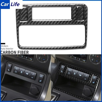 Cubierta de botón térmico asiento consola fibra de carbono real para Chevrolet Traverse 09-12 Foto 1 de 4