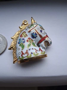 2" Cloisonne Unicorn Pendant NO CHAIN - Picture 1 of 8