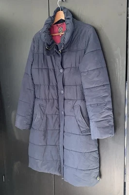 Joules Womens Langridge Coat - Marnavy - Long Waisted Puffer Jacket - Size12  — 第 1/4 张图片