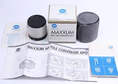 Mint- Minolta Maxxum Apo 2x Teleconverter Lens Sony A Mount Japan Free US Ship - Image 1 of 4