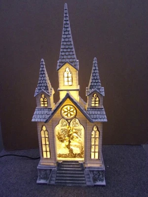 RAZ Imports Belén Globo de Agua Iglesia Iluminado Linterna de Agua Hermosa Pc. Foto 1 de 4