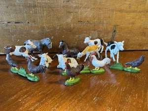 Vintage Britains Farm Animals Chickens Cows Etc Toys - Picture 1 of 8