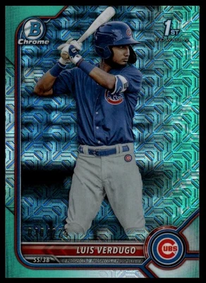 2022 Bowman #BCP-147 Luis Verdugo Chrome Prospects Mojo Aqua Refractors #/225 - Image 1 of 2