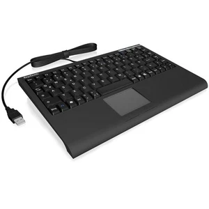 Keysonic ACK-540U+ Black Mini Keyboard with Integrated Smart Touchpad UK Layout - Picture 1 of 1