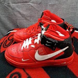 Nike Air Force 1 Mid Utility "University Red" AV3803-600 SZ:6.5Y - Picture 1 of 12