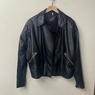 Free People black faux leather jacket, size small. - Image 1 of 4
