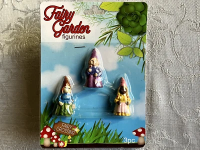 Figuras FAIRY GARDEN, 3 piezas.  Cada 1 3/4" h. ¡Nuevo! Foto 1 de 4