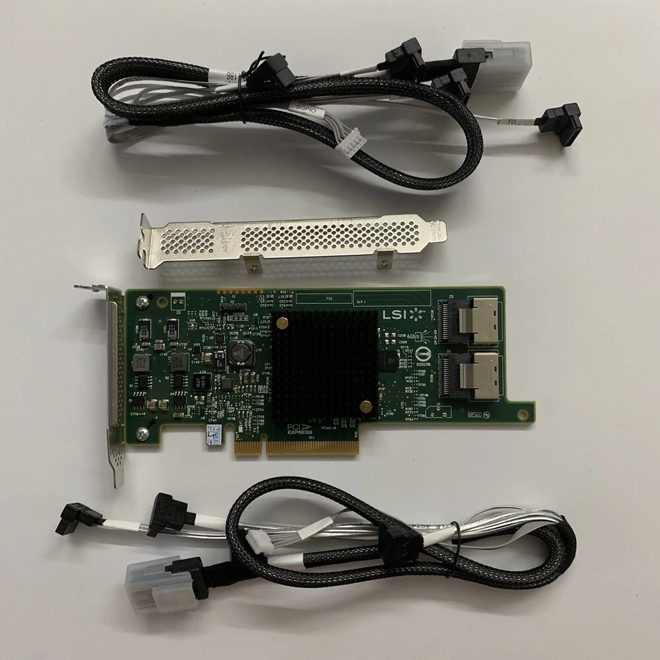 LSI SAS 9207-8i SATA 6Gb/s PCI-E Host Bus Adapter LSI00301 Raid Card 2PCS 8087 - Image 1 of 4