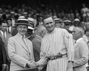 Walter Johnson & Präsident Calvin Coolidge 8X10 Foto Washington Senators #17 - Bild 1 von 1