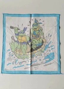 Vintage 1992 Ninja Turtles Hanky Towel Ninja Turtles Napkin Merchandise - Picture 1 of 3