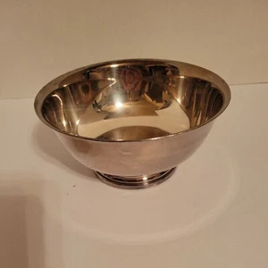 Vintage Gorham Silver Plated Pedestal Serving Fruit Bowl Round EP Anchor YC779 - Picture 1 of 4
