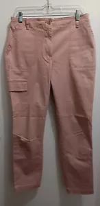 Talbots Damen Cargo Tasche Rouge Rosa Hose Stretch Taille Größe 10 - Bild 1 von 7