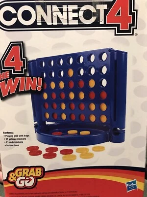 Connect 4-Grab & Go Hasbro Gaming Play In a Portable Way-New - Image 1 of 3