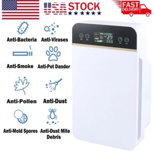 Home True HEPA Air Purifier Large Room Air Cleaner for Allergies Smoker Pet Dust - Picture 1 of 16