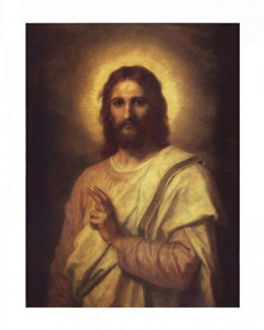 RELIGIOUS ART PRINT - Figure of Christ by Heinrich Hofmann Jesus Portrait 16x20