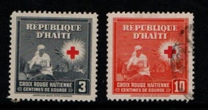 Haiti 1945 3c, 10c Red Cross SG381, 383 Mint/Used - Bild 1 von 1