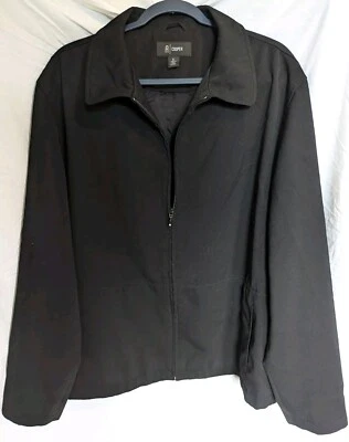 Chaqueta A. Cooper Clásica Negra con Cremallera Para Hombre Talla XL Ligera Cremallera Frontal Foto 1 de 4