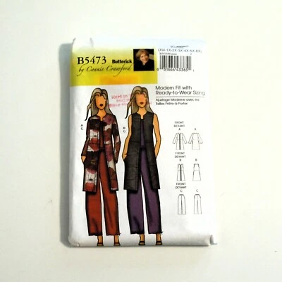 Butterick  Sewing Pattern B5473 Women's Jacket Vest & Pants Sizes XS to 6X - Image 1 of 2