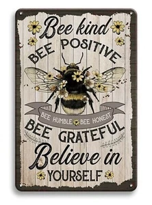 METAL ABEJA TIPO POSITIVO CITA ETC SIGNO PLACA REGALO CUMPLEAÑOS 20 x 30 cm - Imagen 1 de 3