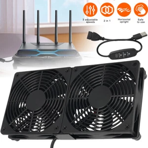 2 in 1 USB Ventilator 120mm Leise PC Gehäuselüfter Einstellbare Doppel Lüfter DE - Afbeelding 1 van 12