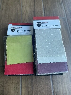 Huge FABRIC SAMPLE BOOK Set Of 2 Total 133 Samples NORBAR Valdez & Linen Books - Image 1 of 4