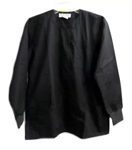 Giacca riscaldante uniforme naturale nera tinta unita girocollo SM unisex nuova - Foto 1 di 7