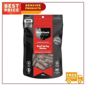 Black Hawk Beef Jerky STICKS Treats 100 Gm For Dogs - Picture 1 of 2