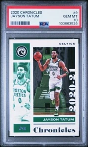 2020-21 Panini Chronicles #9 Jayson Tatum Celtics graded PSA 10 Gem Mint Pop 8 - Picture 1 of 1