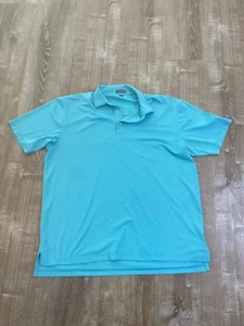 Peter Millar Summer Comfort Shirt MEN XL Golf Polo Blue Green Stripe EUC - Picture 1 of 8