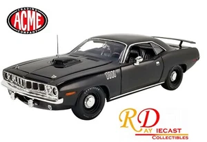 ACME SCALA 1:18 1971 PLYMOUTH HEMI CUDA NERO A1806124 - Foto 1 di 5