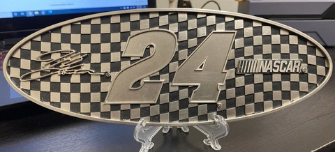 NASCAR  Jeff Gordon 24 METAL  OVAL PLATE  OR PLAQUE   10.5" VV Cover