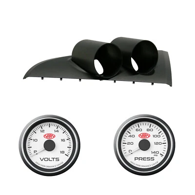 BA BF Falcon SAAS CLIP-IN GAUGE Pod w/ White Face Volts & Oil Pressure XR6 XR8  - Image 1 of 4