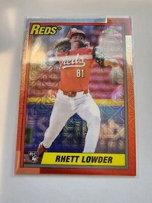 2025 Topps Series 1 1990 Chrome T90C-29 Rhett Lowder, Cincinnati Reds - Image 1 of 2