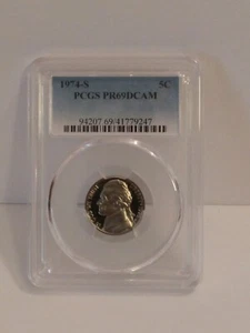 1974 S 5C Jefferson Nickel Proof PCGS PR69DCAM Js-22 - Picture 1 of 2