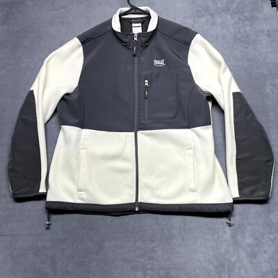 Chaqueta polar deportiva Everlast para mujer XL negra blanca cuello falso manga larga cremallera completa Foto 1 de 4