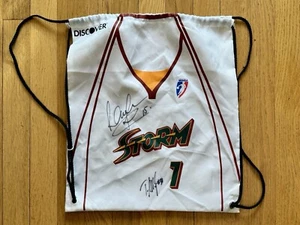 Lauren Jackson and Tanisha Wright - Seattle Storm - Signed Drawstring Bag - Picture 1 of 2